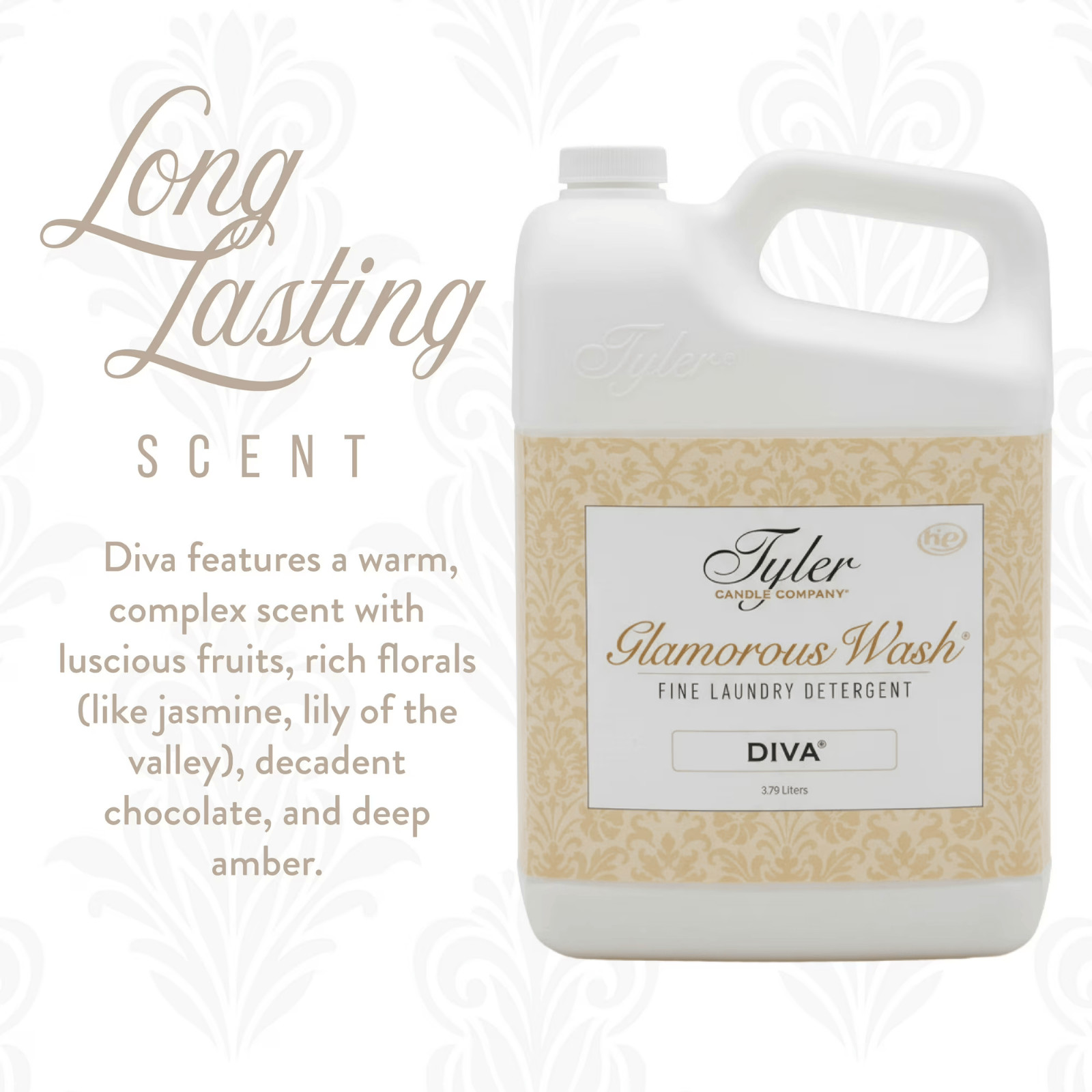 Tyler Candle – Diva – Fine Wash Laundry Detergent 1 Gallon – Free Shipping