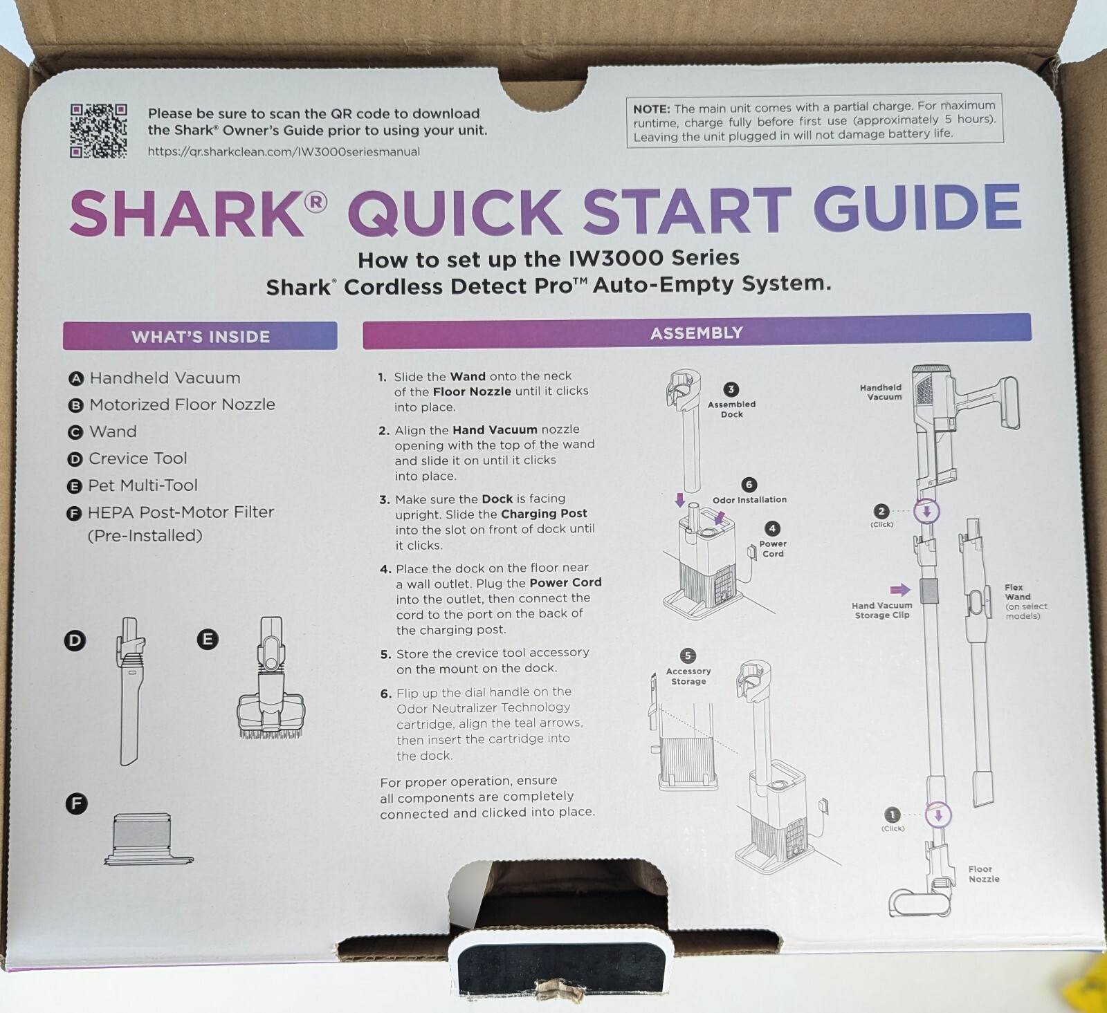 Shark Cordless DETECT PRO Auto-Empty System Stick Vacuum IW3511 White BRAND NEW
