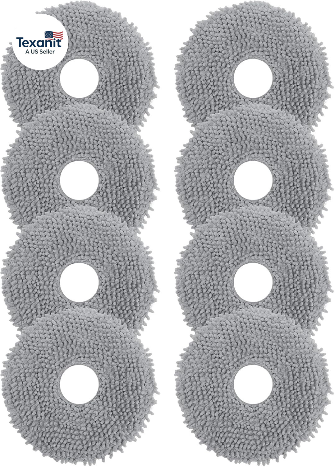 8 Pack Mop Cloths for Roborock Qrevo QV 35A/35S/S5V/Q Revo S/Pro/Master/Plus/Cur