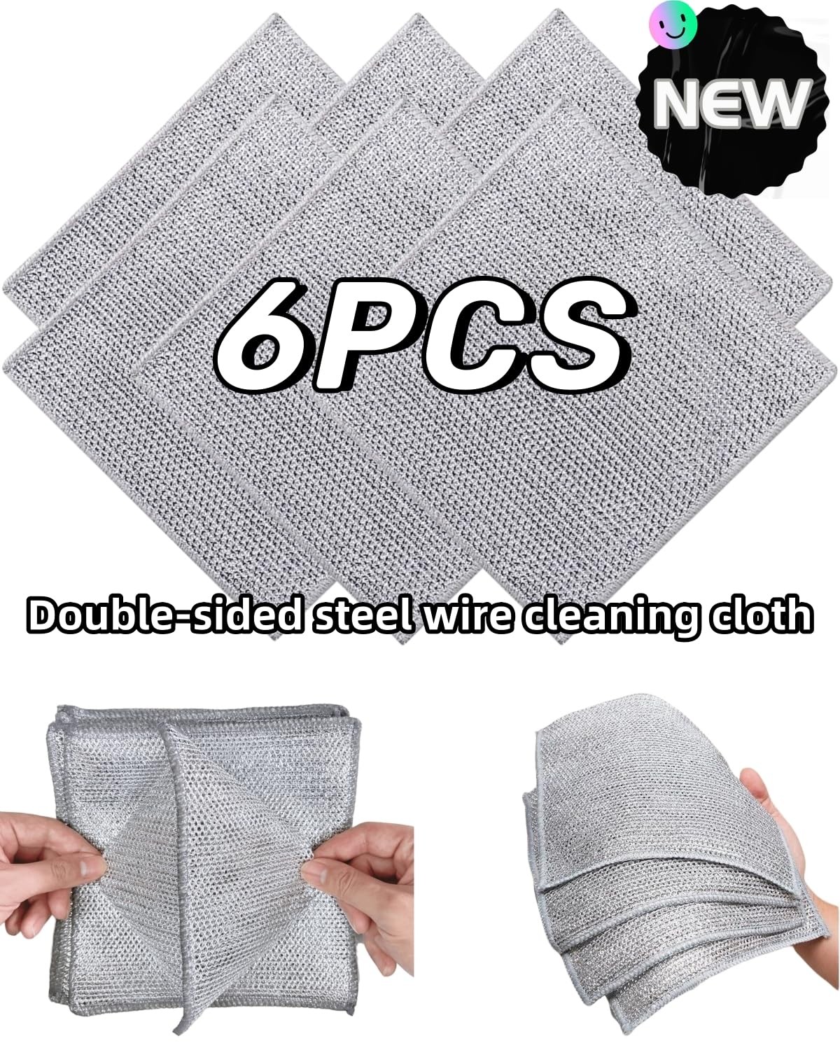 Stainless Steel Scrubber and Cleaning Rags – Non Scratch Wire Dishcloth for W