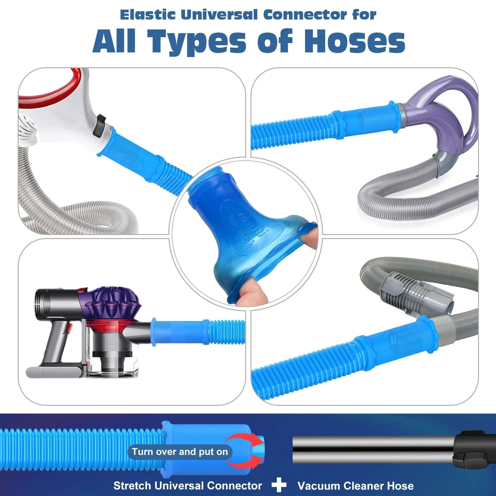 PetOde 2 Pieces Dryer Vent Cleaner Kit Compatible with Most Vacuum Cleaner,