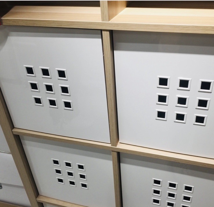 IKEA LEKMAN Storage Cube Kallax Bin White Discontinued 13”x13”x 14.5” NEW IN BOX