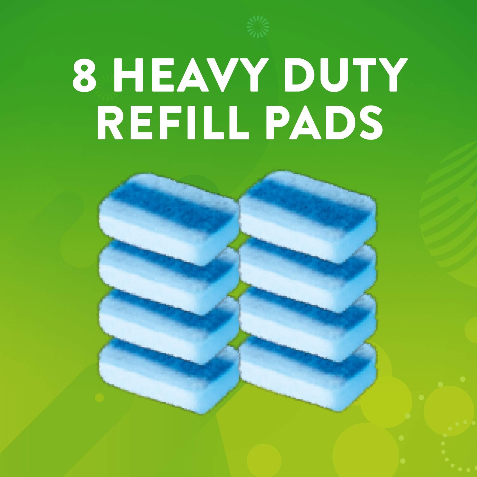 8-Pack Flushable Pack 1 Heavy-Duty Toilet Wand Refills Fresh Brush