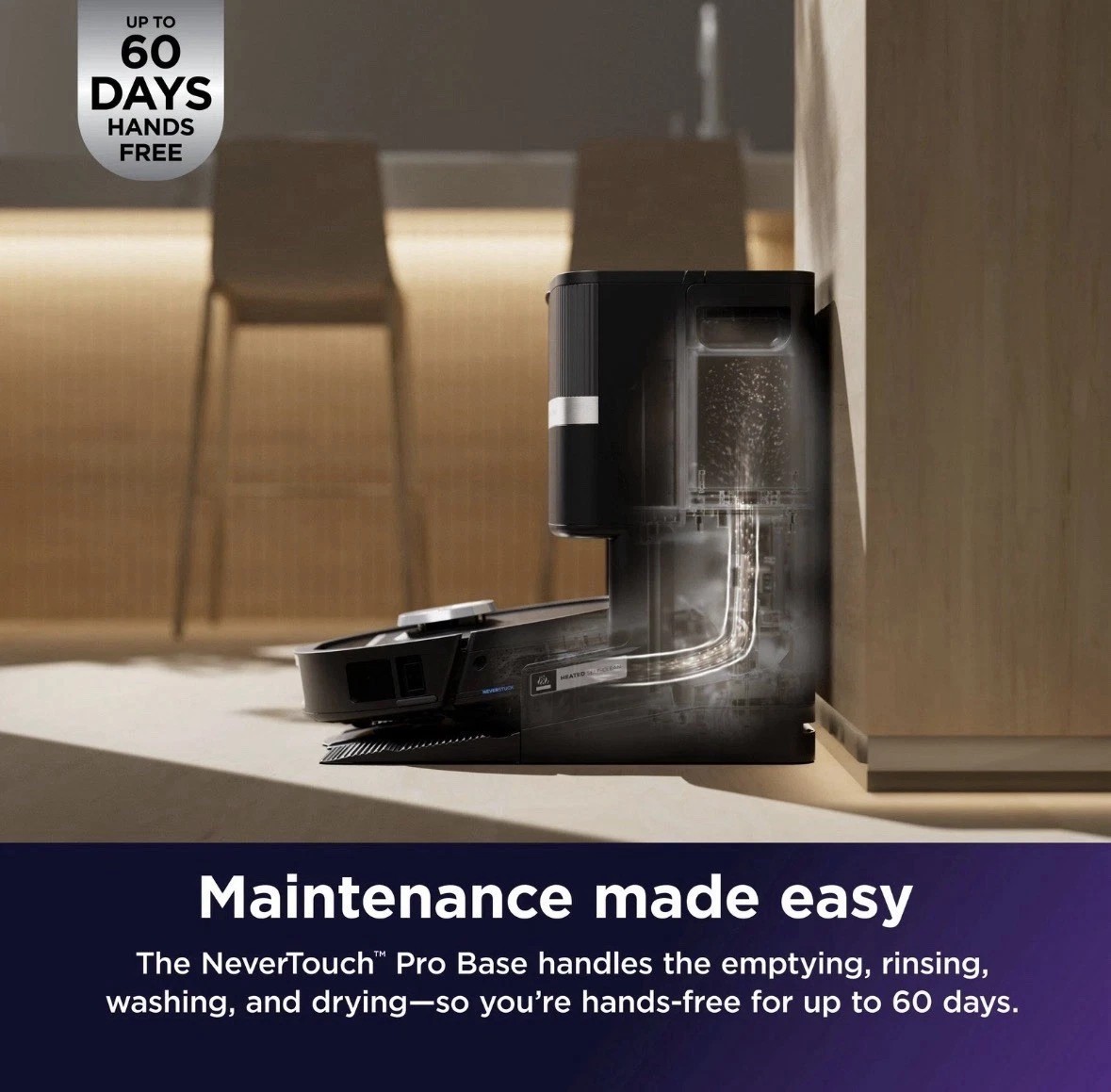 Shark – PowerDetect UV Reveal 2-In-1 Vacuum & Heated Mop – Black RV3020XE