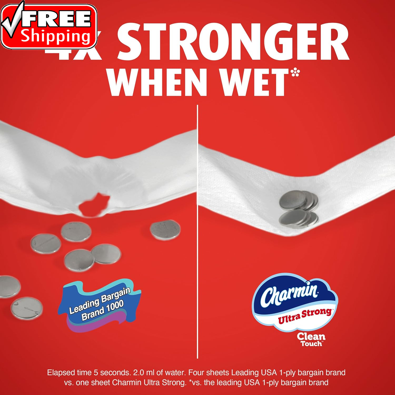 Ultra Strong Clean Touch Toilet Paper, 24 Family Mega Rolls = 120 Regular Rolls