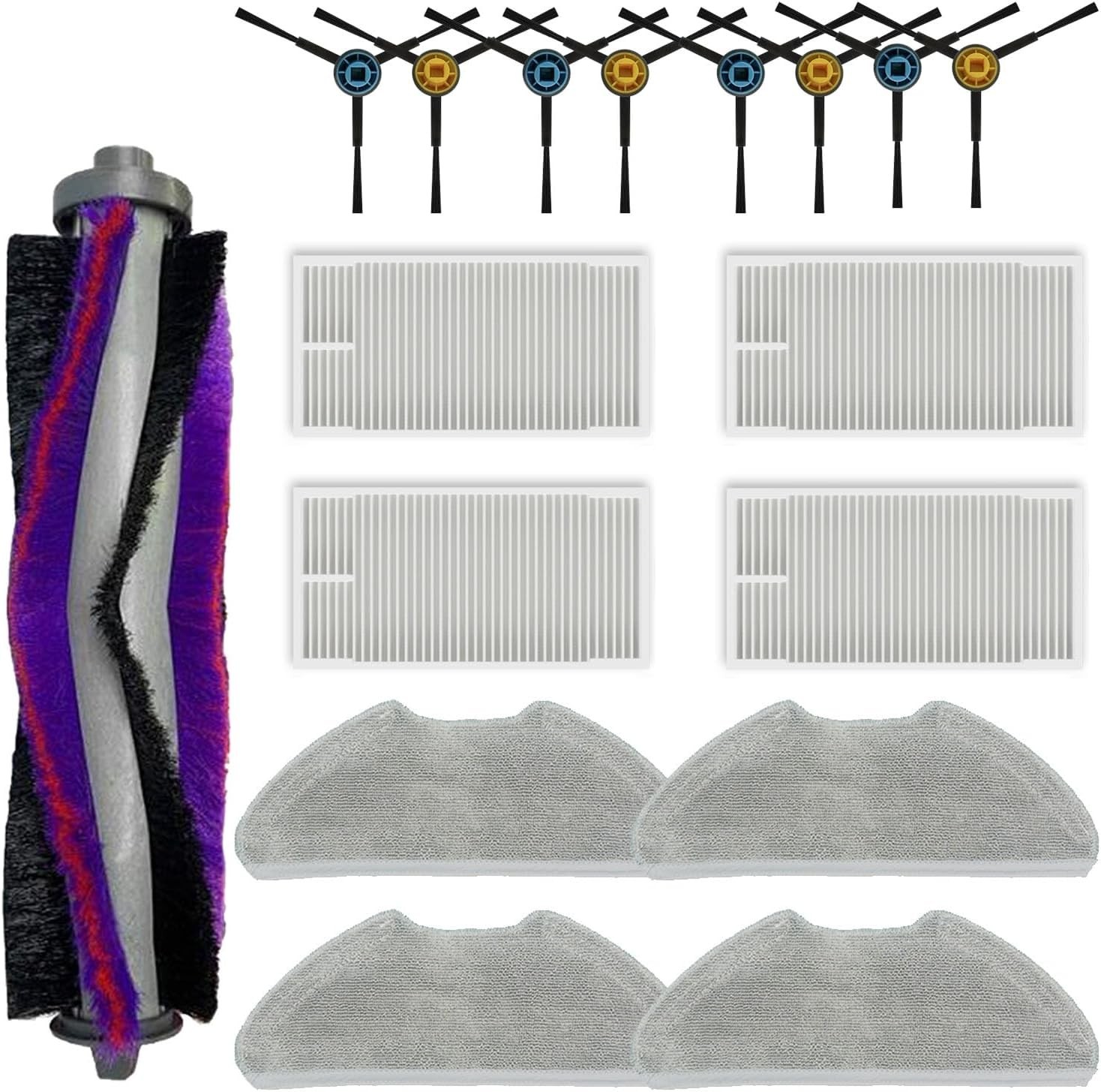 Eureka E10s E20 Plus Replacement Parts Set: 1 Main Brush, 4 HEPA Filters & Mo…