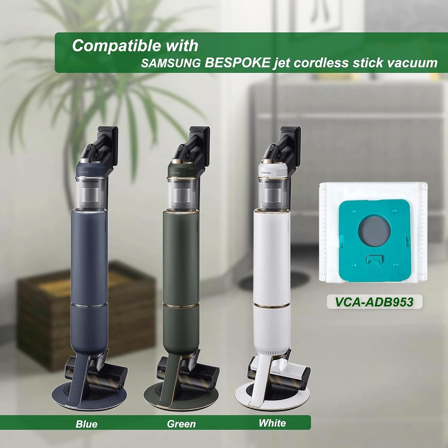 VCA ADB953 Dust Bags Compatible with for SAMSUNG BESPOKE Jet Cordless Stick