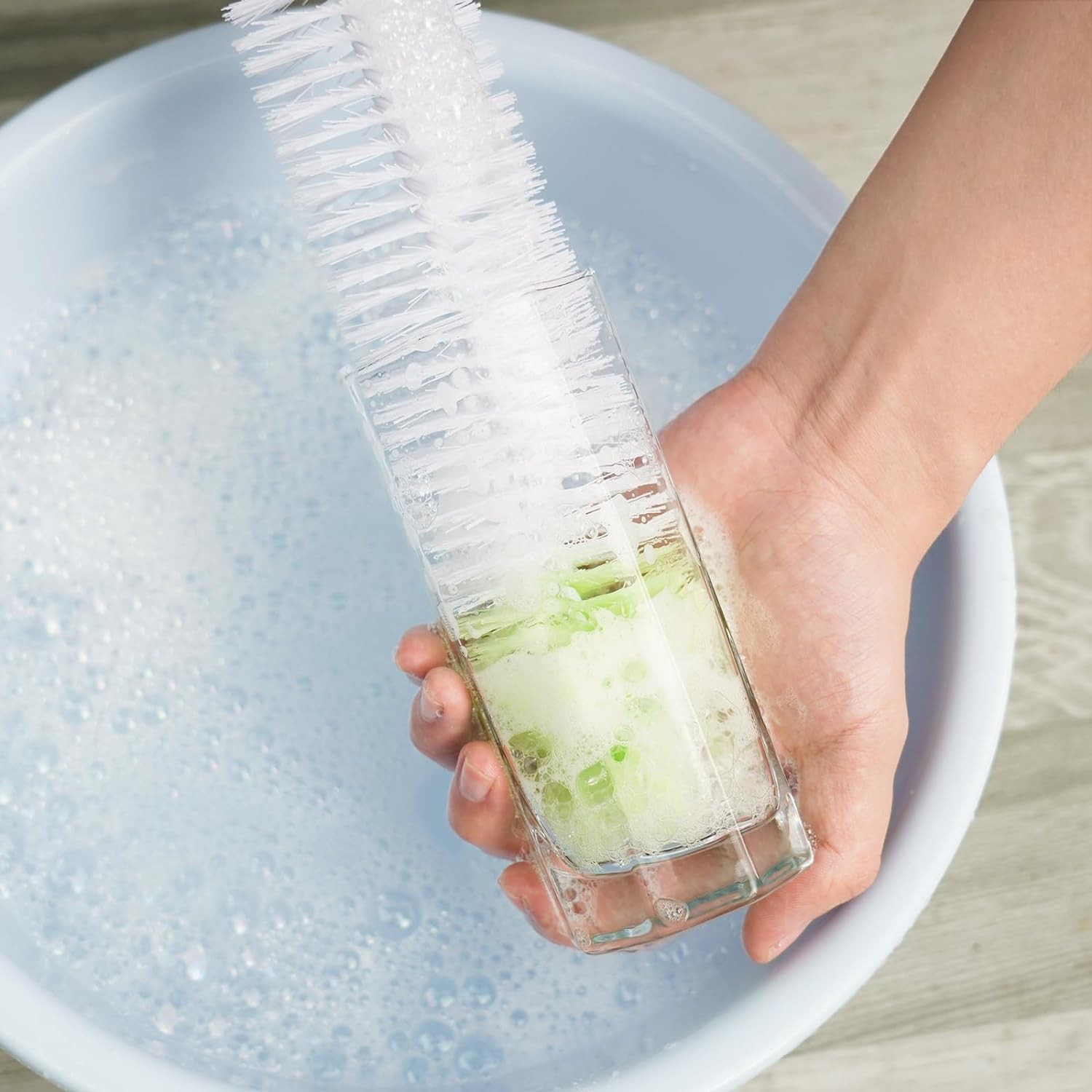 Likee Super-Long 18″ Bottle Cleaning Brush, Extra-Large 2.5” Wide Cleaner, Flexi
