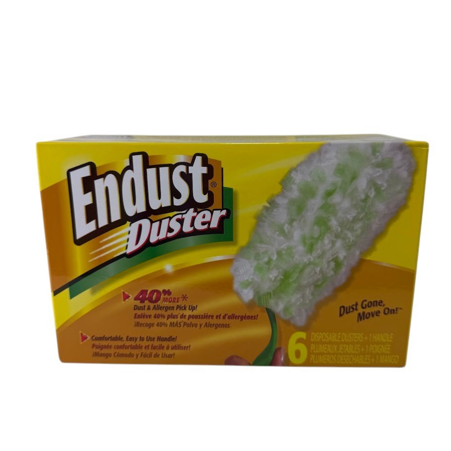 Endust Duster Complete Kit, 6 Count Disposable Refills with 1 Duster Handle