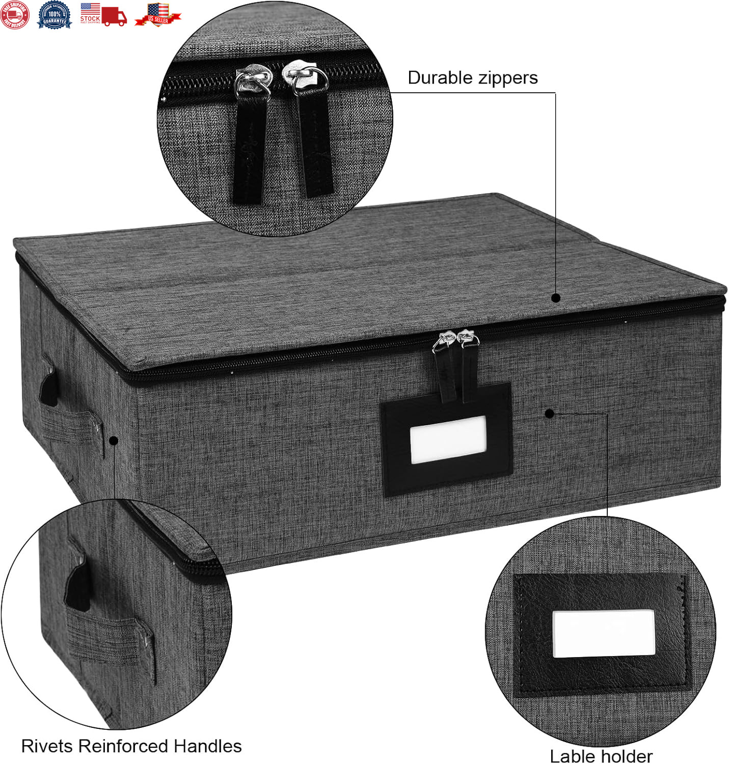 China Storage Containers Hard Shell, Platter Storage Containers 17″ x 13″ x 6…