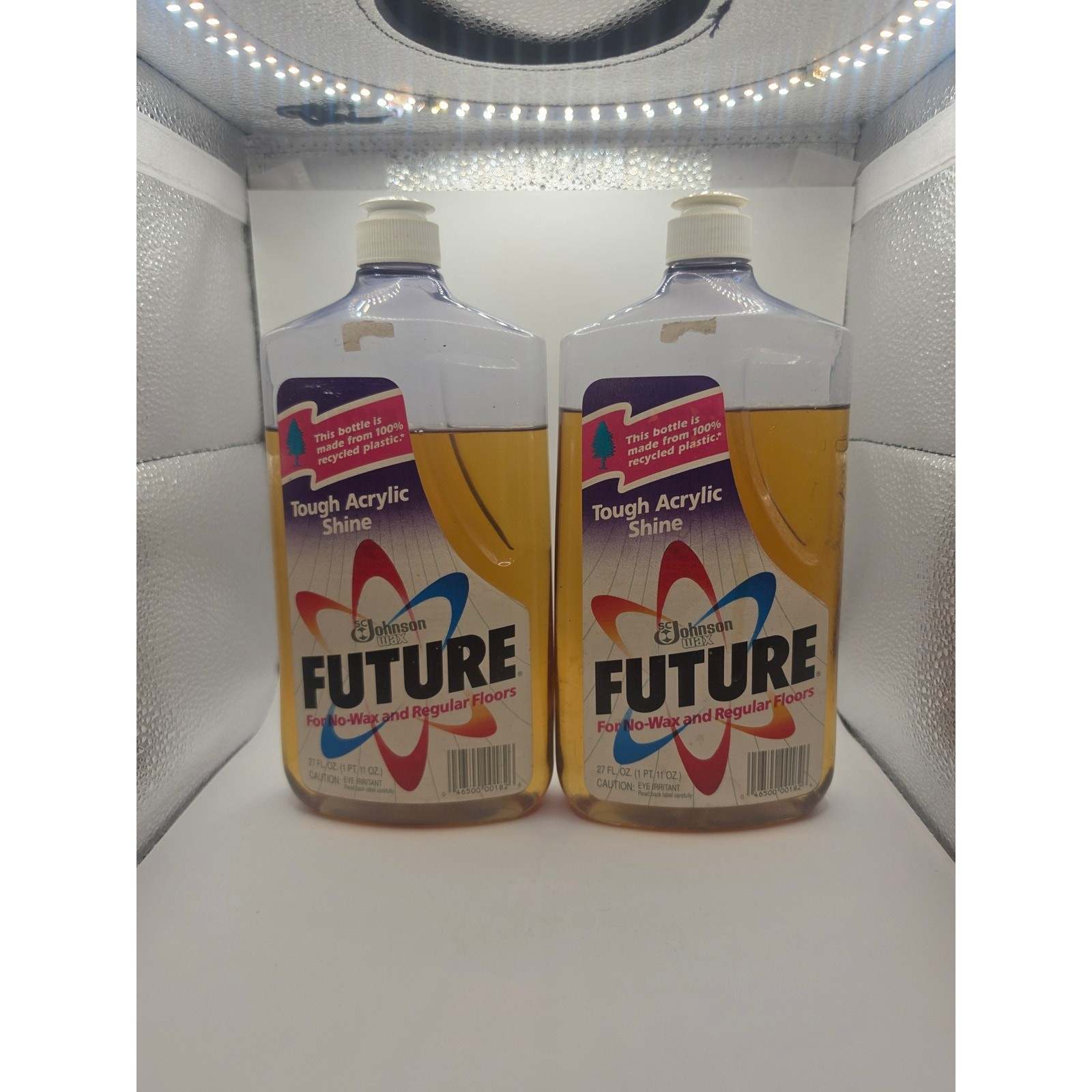 2 Bottles FUTURE Shine Premium Floor Finish 27 Oz SC Johnson RARE VINTAGE