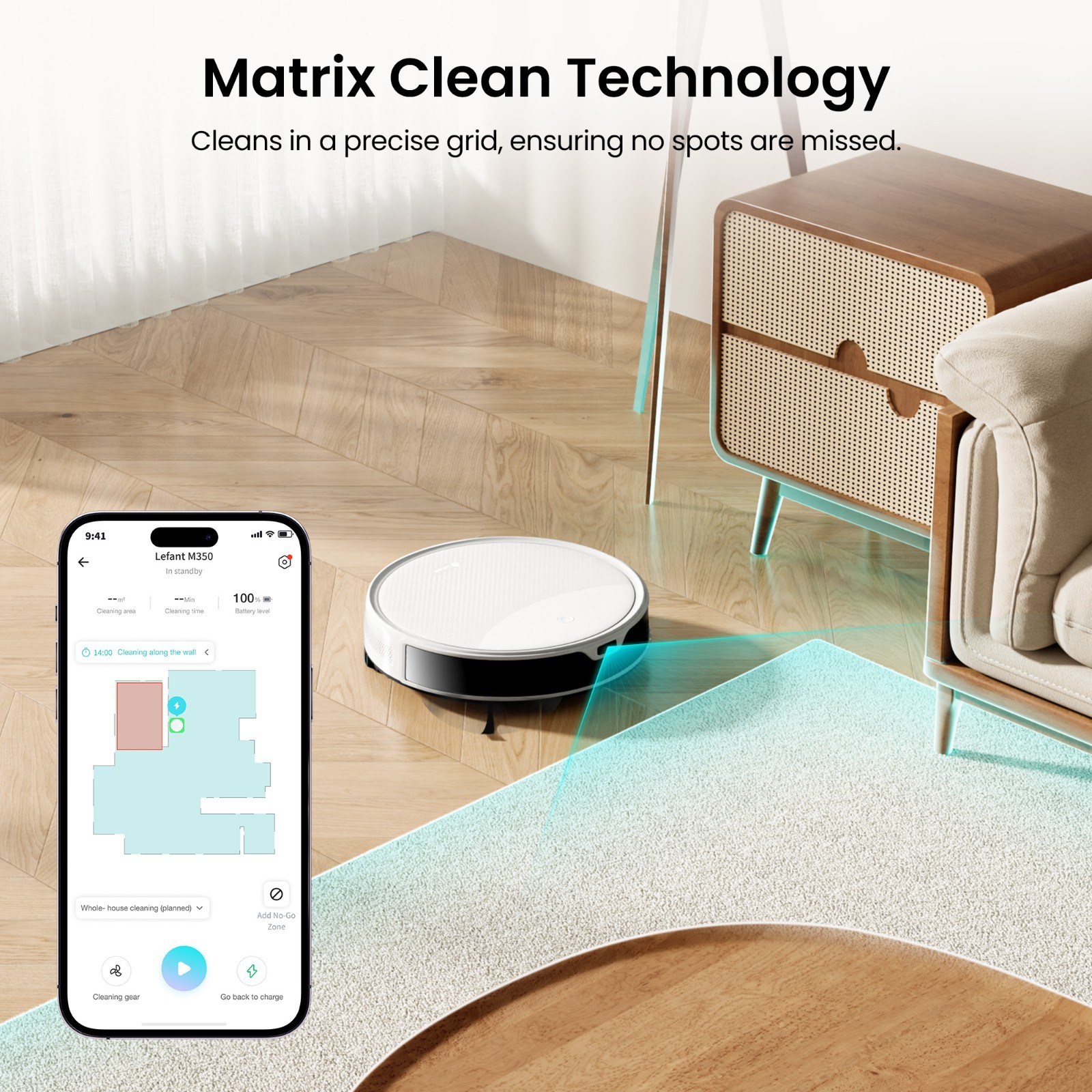 Lefant M350L 6000Pa Robot Vacuum Cleaner Self-Emptying Robotic Vacuum and Mop