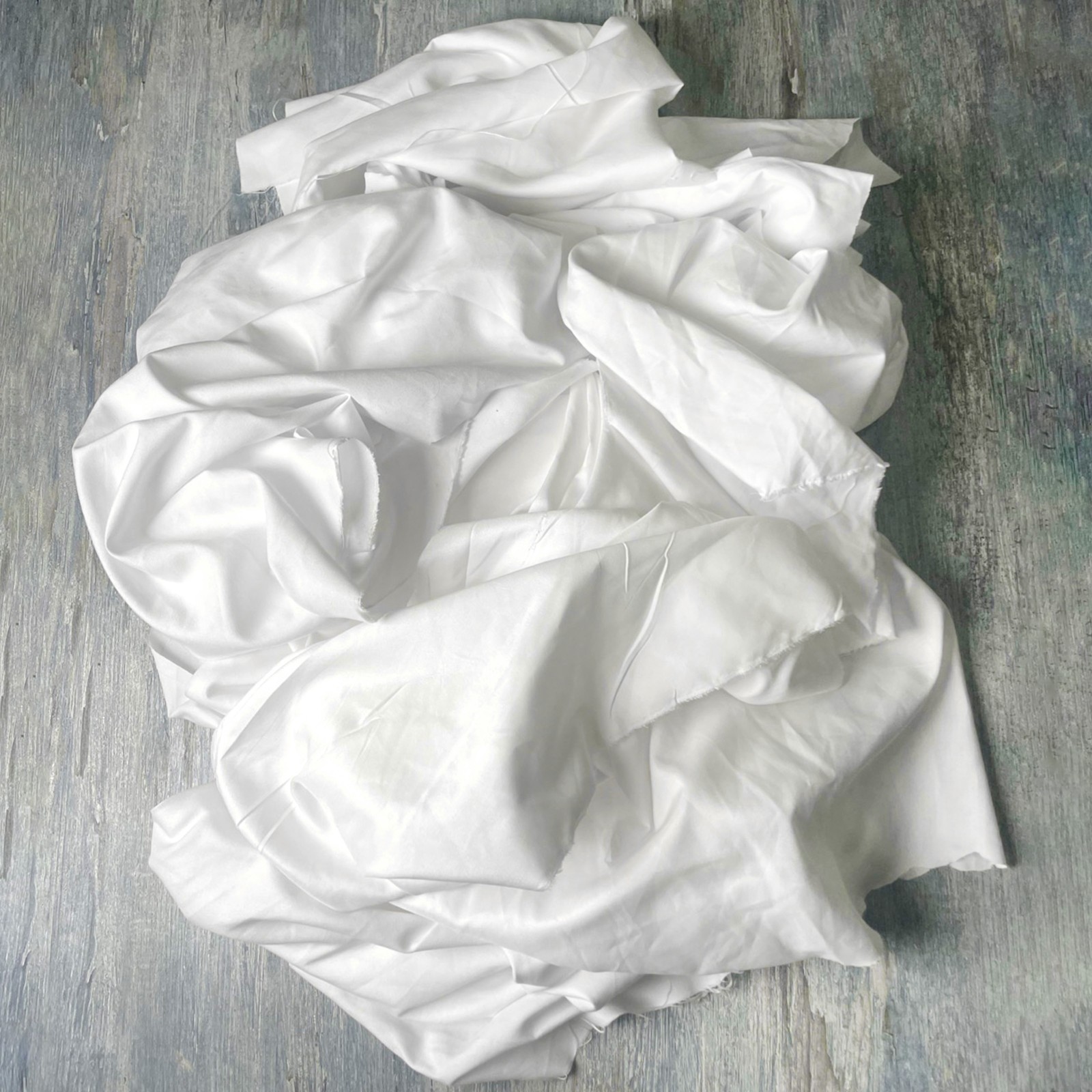 White Sheeting Rags – 15×15″ Bulk Cotton Cleaning Cloths for Shop – Bags
