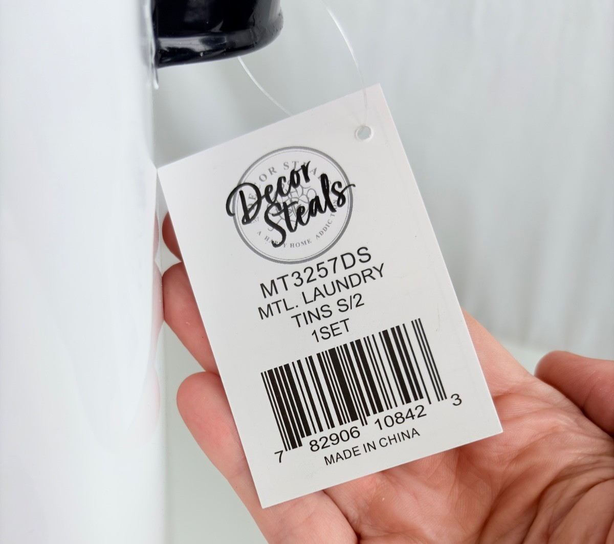 Decor Steals White Black Laundry Detergent Powder Storage Tin Boxes With Scoops