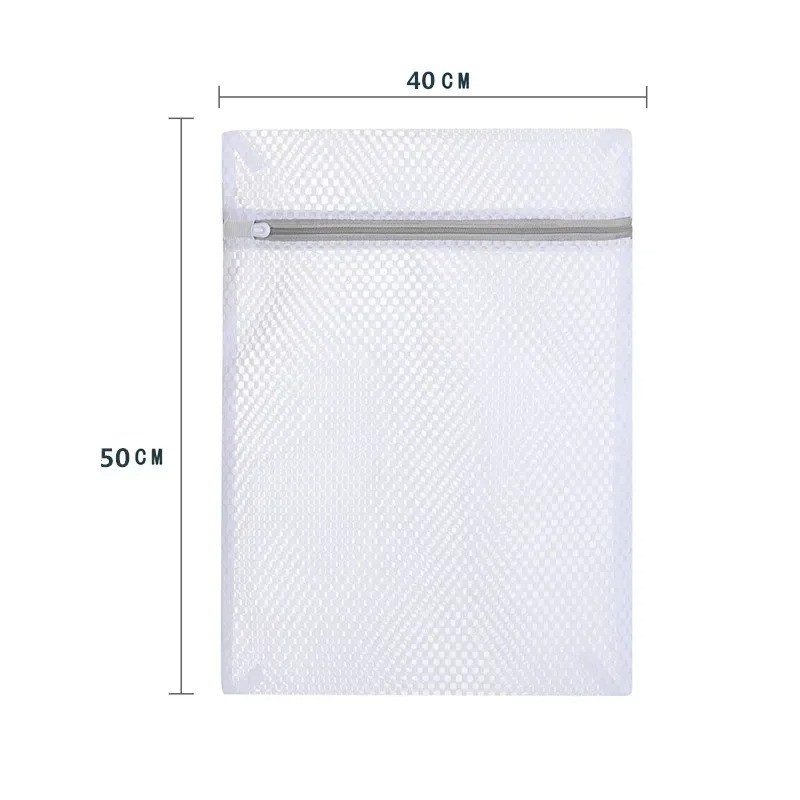 Mesh Laundry Bags for Delicates with Non Rust Zipper- White Laundry Bag