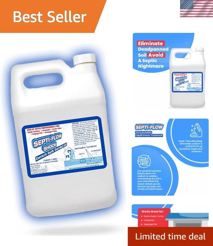 128 Fl Oz Septi-Flow Shock: Heavy Duty Treatment for Cleared Septic Drainfields