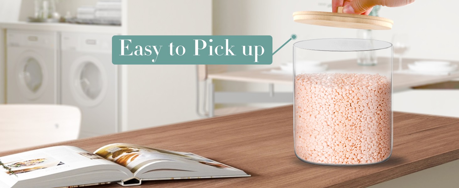 Glass Jars for Laundry Room Organization, Laundry Pods Container with 27 Labels,