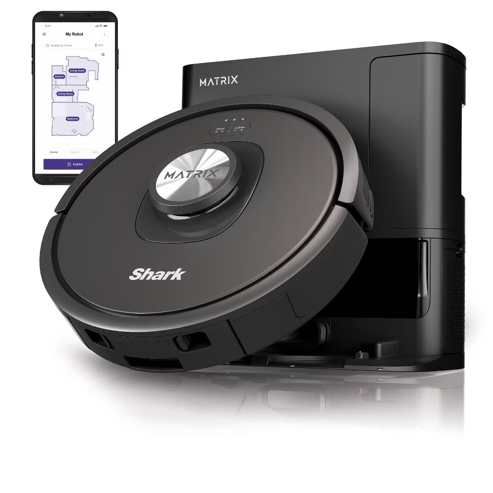Shark Matrix Self Empty Robot Vacuum for Carpets & Hardfloors with Self-Cleaning