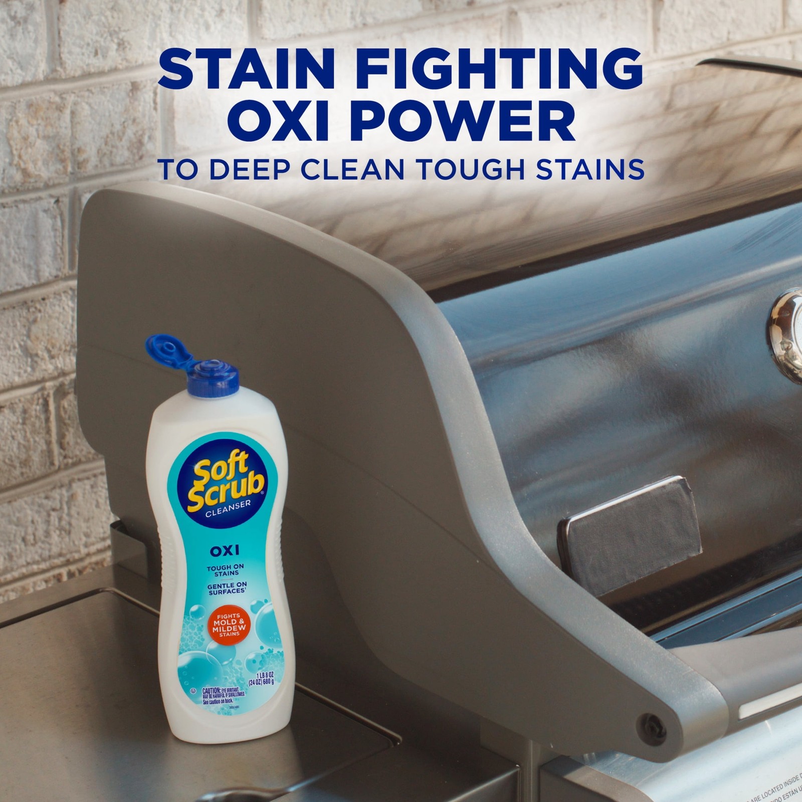 (2 Pack) Soft Scrub Multi-Purpose Cleanser with OXI, Surface Cleaner, 24 Ounce