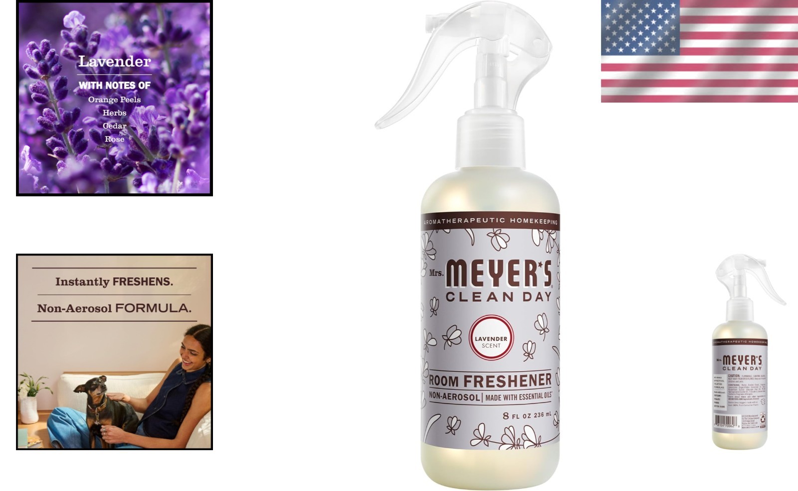 8 Fl Oz CLEAN DAY Lavender Air Freshener Spray, Perfect for Home & Fabrics