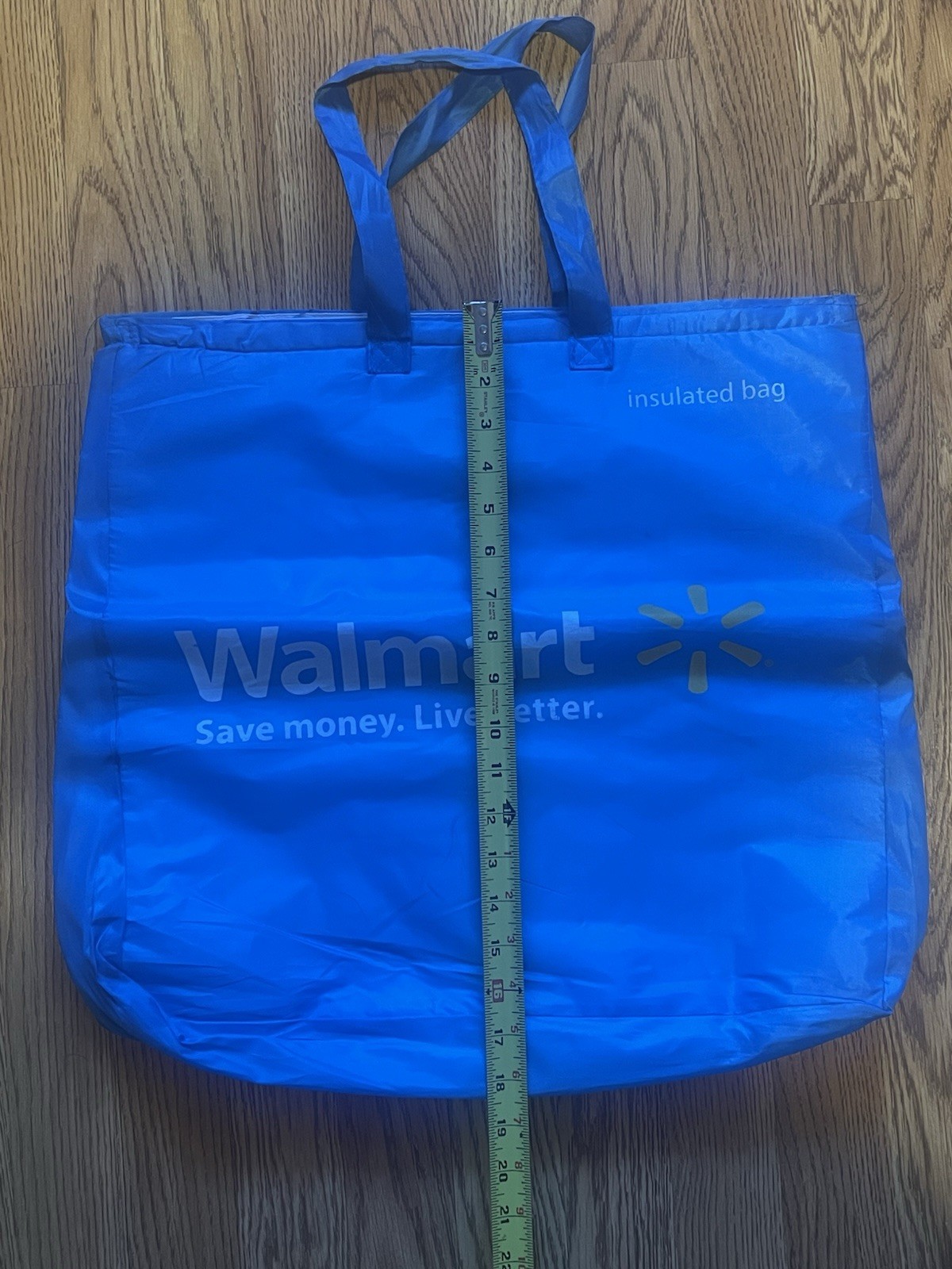 Large Walmart Branded Reusable Insulated Tote Shopping Grocery Bag 18 x 20