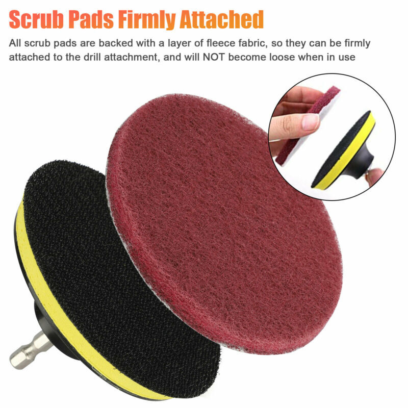 7 Pack Drill Brush Power Scrubber Kit Cleaning Brush Cleaner Home Car Attachment