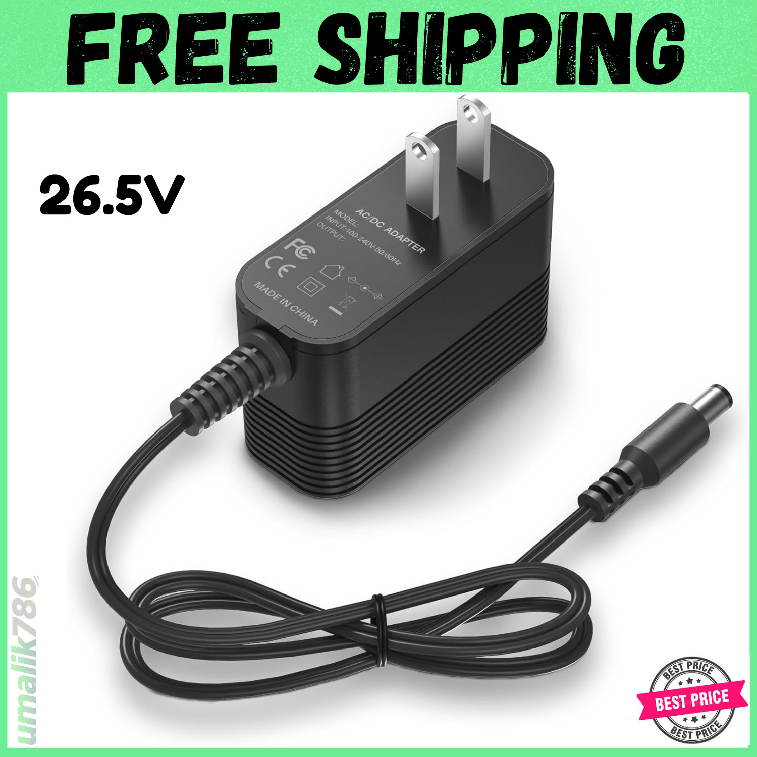 26.5V DC Charger for Inse Cordless Vacuum Cleaner Replacement AC Adapter for INS