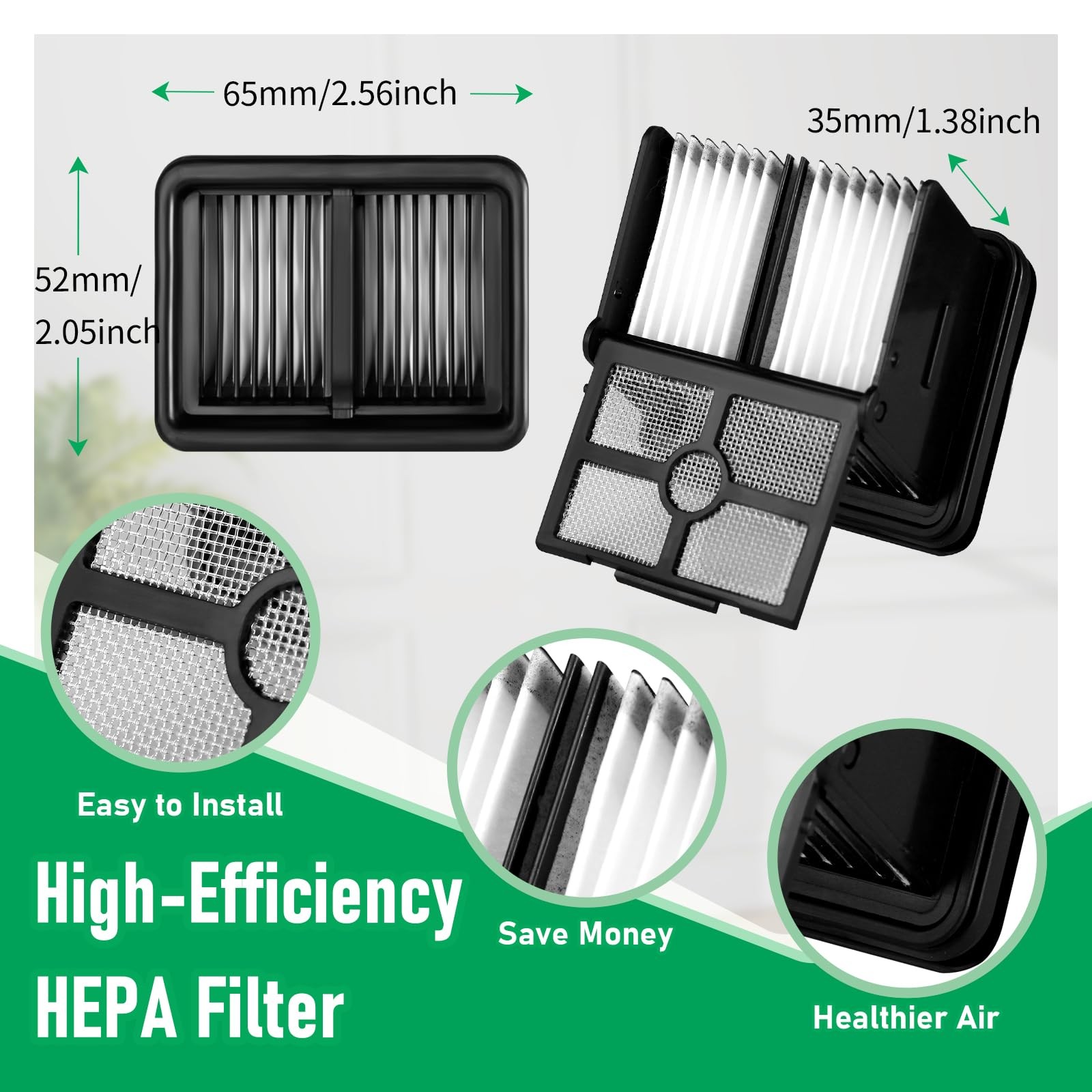 H12 Pro Replacement Brush Rollers and HEPA Filter Kits Compatible with Dreame…