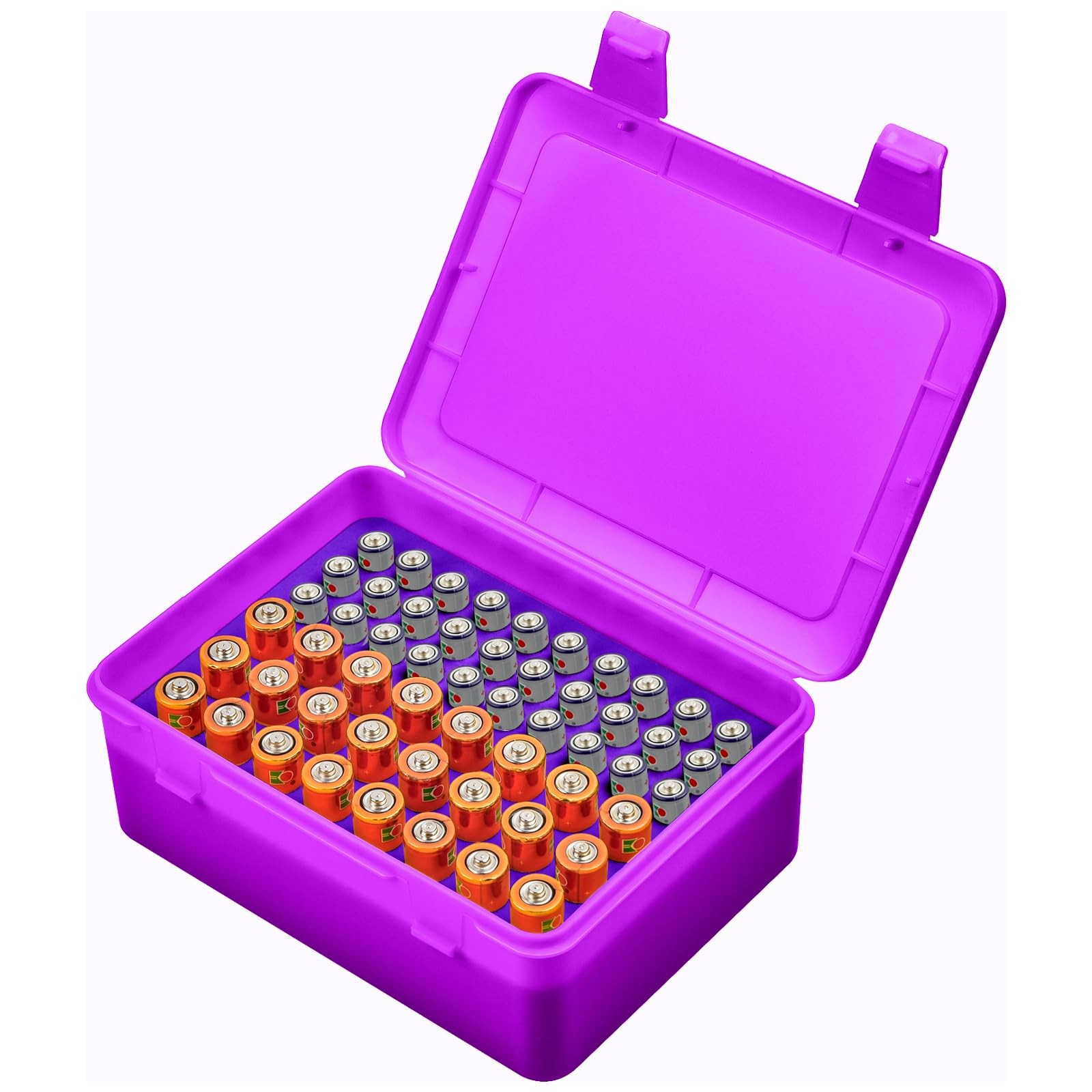 Battery Organizer Storage Box Garage Case Holder For 24* Aa 30* Aaa Batteries b