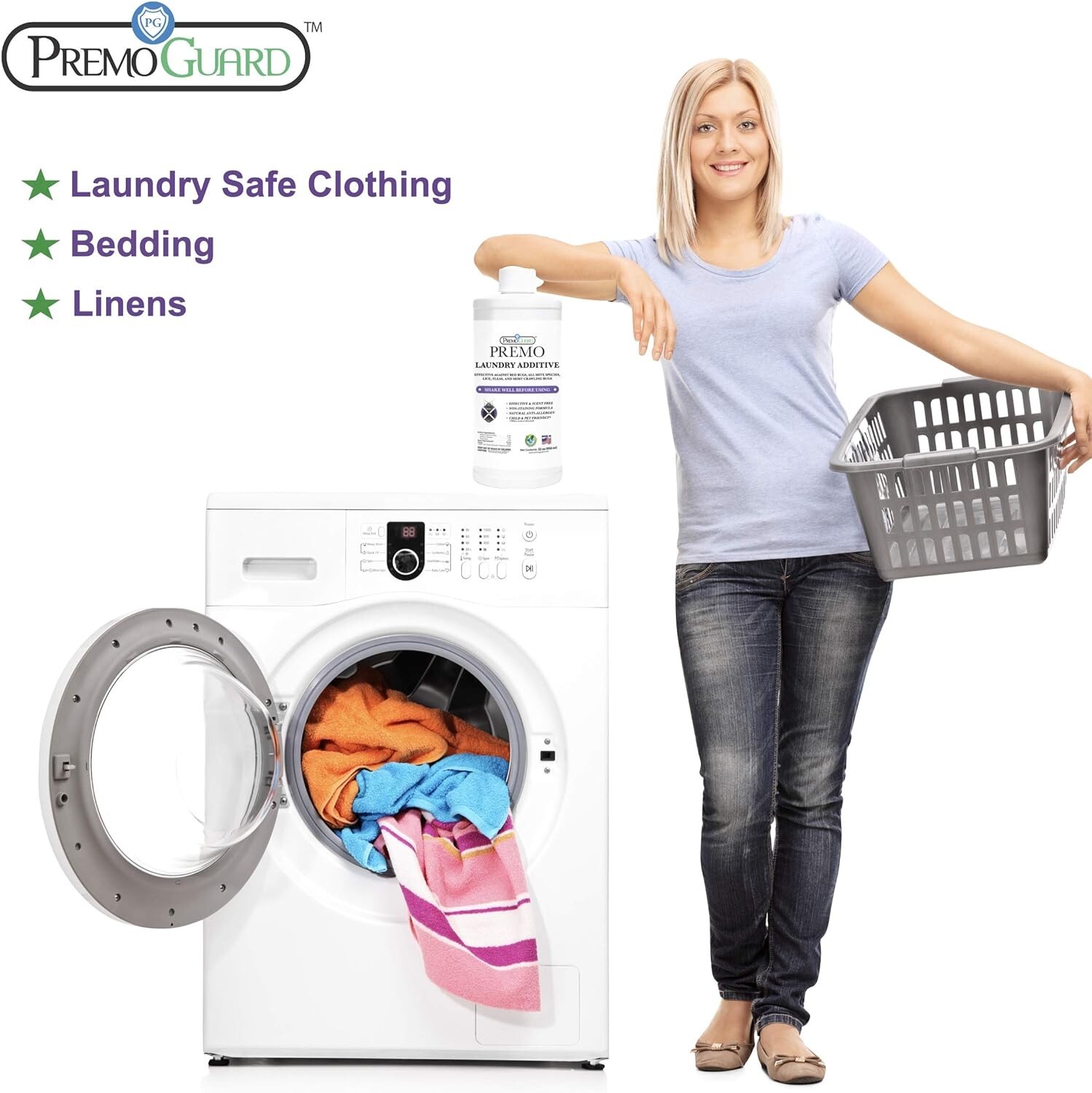 Effective Non-Toxic 32 oz Bed Bug & Mite Laundry Detergent for Safe Cleaning