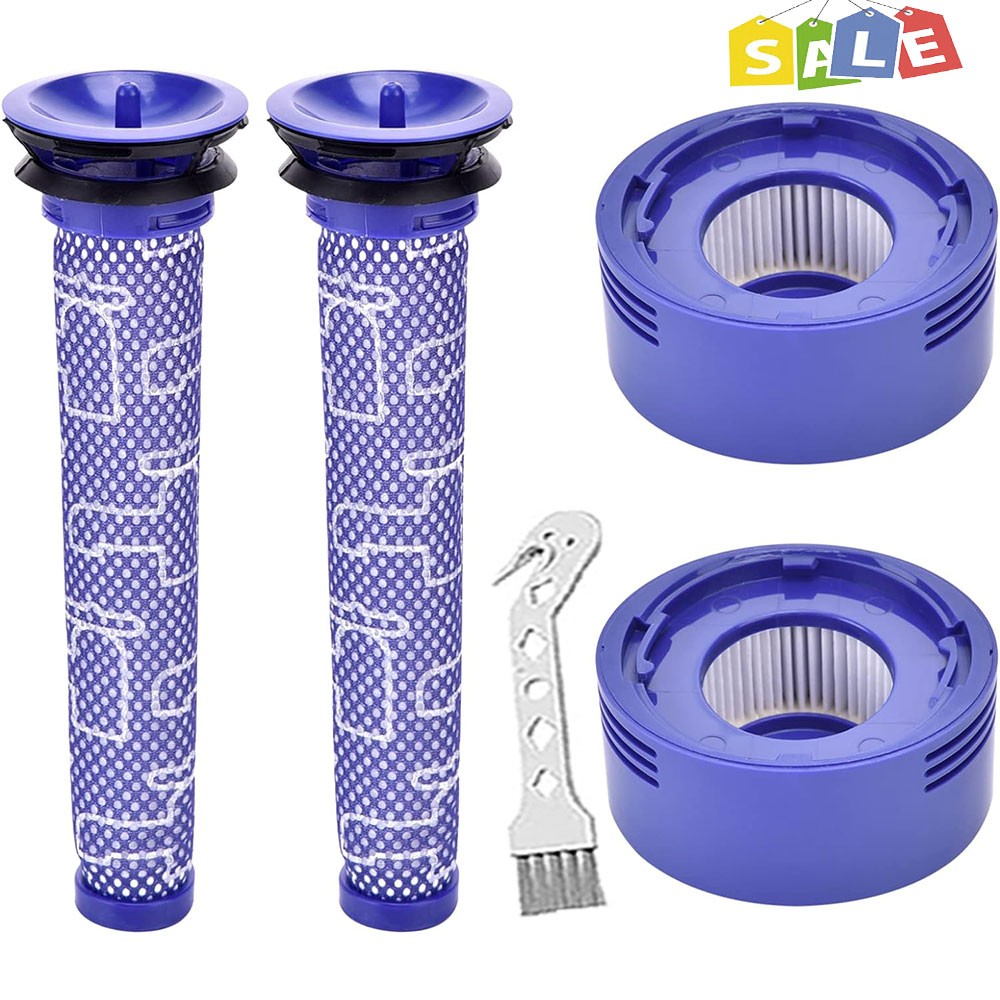 4 Pack Replacement HEPA Post Filter & Pre-filter For Dyson V7 V8 Absolute Animal