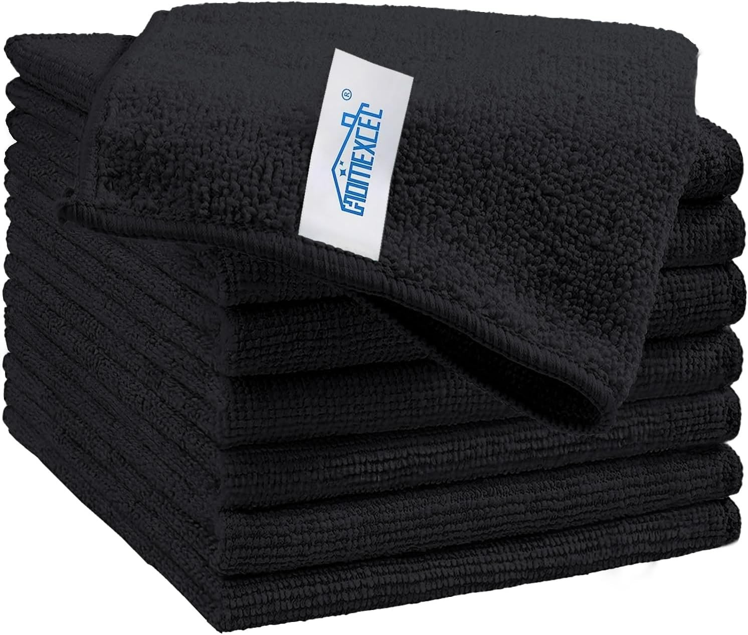 8PK Microfiber Cleaning Cloth, Cleaning Rags for Home, 11.5×11.5in | Reusable…