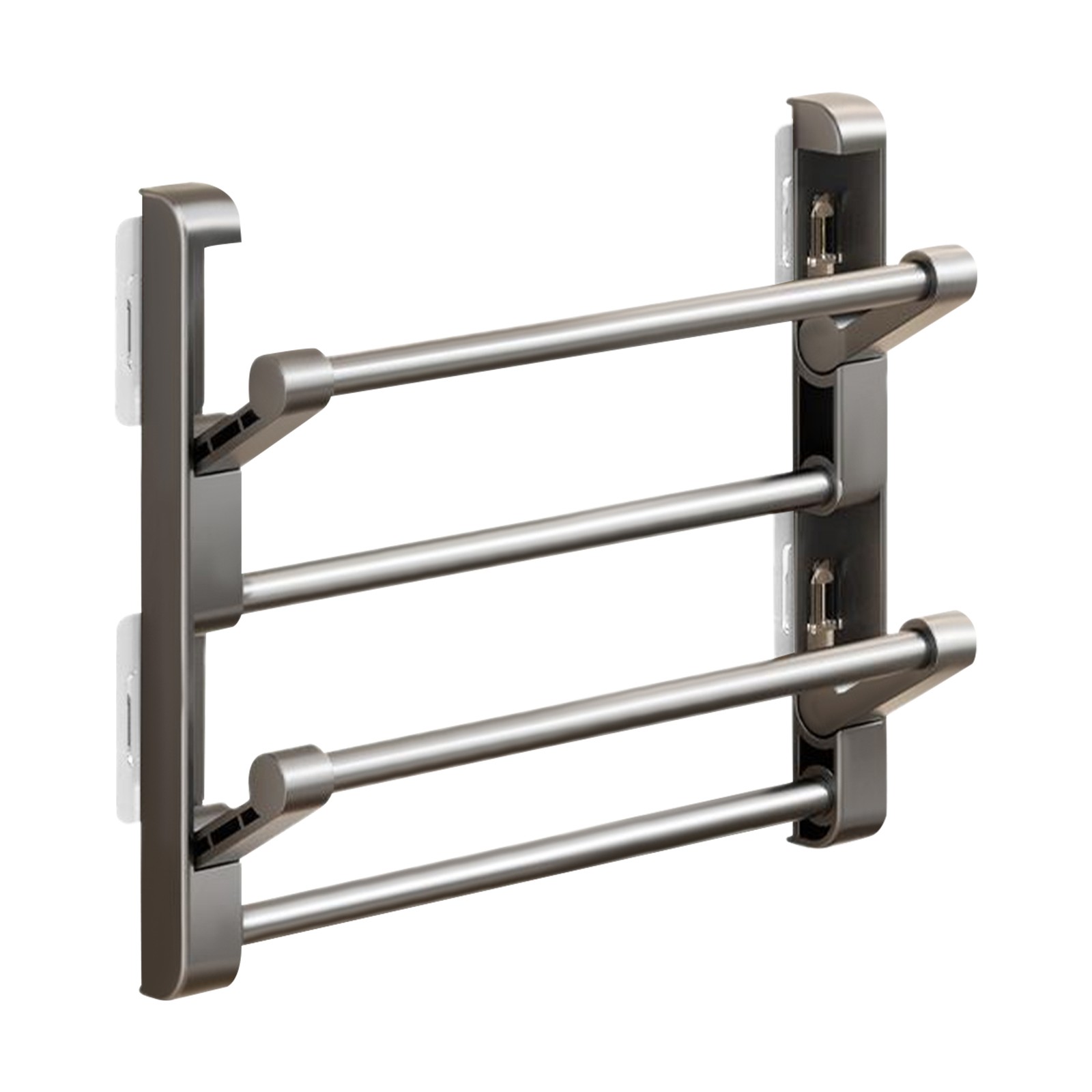 2 Tiers Bathroom Slipper Rack, Wall-mounted Foldable Shoe Rack For Behind Doors