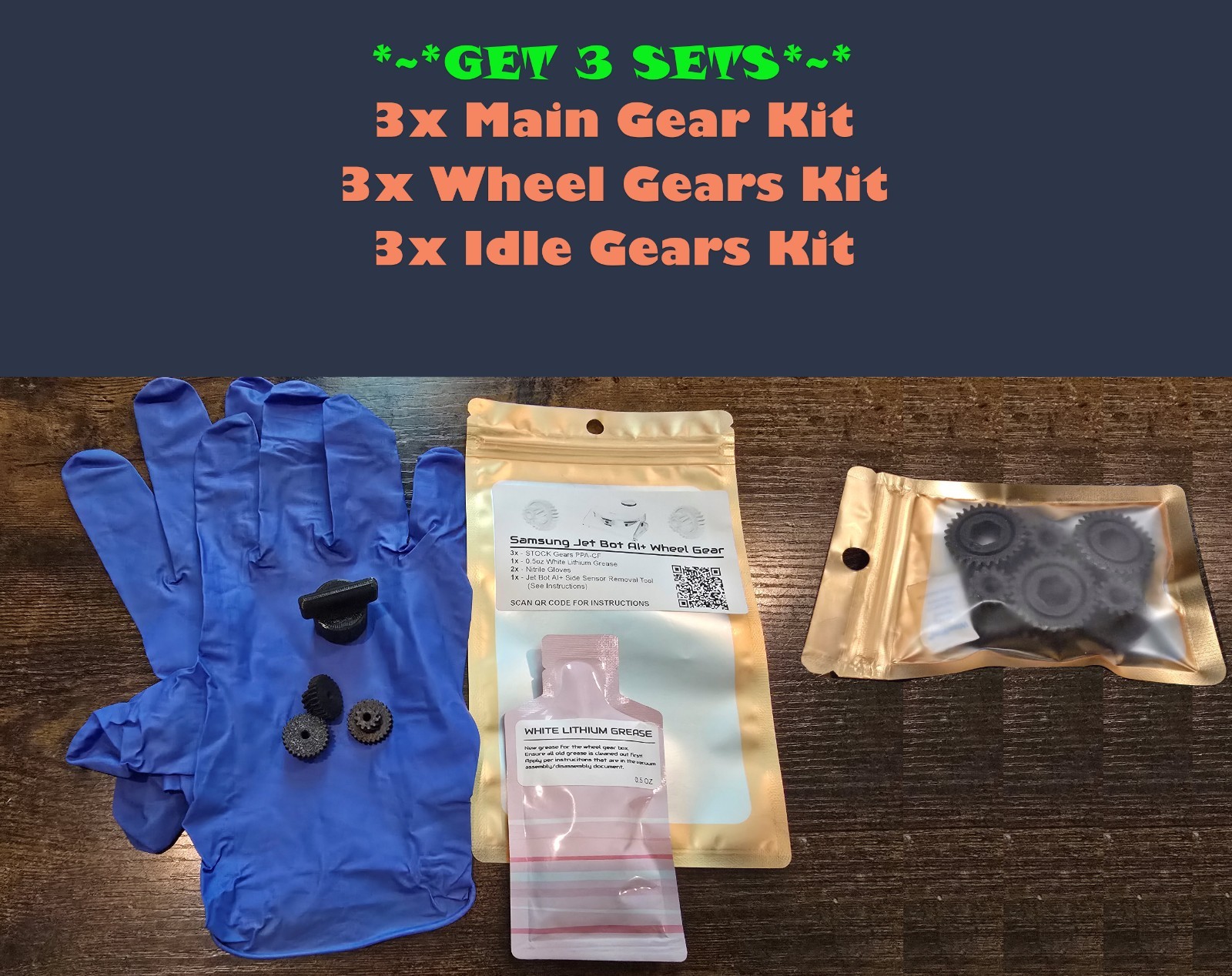Samsung JetBot+/AI+ Wheel Spin Gear Fix Kit | FULL REPAIR + GUIDE