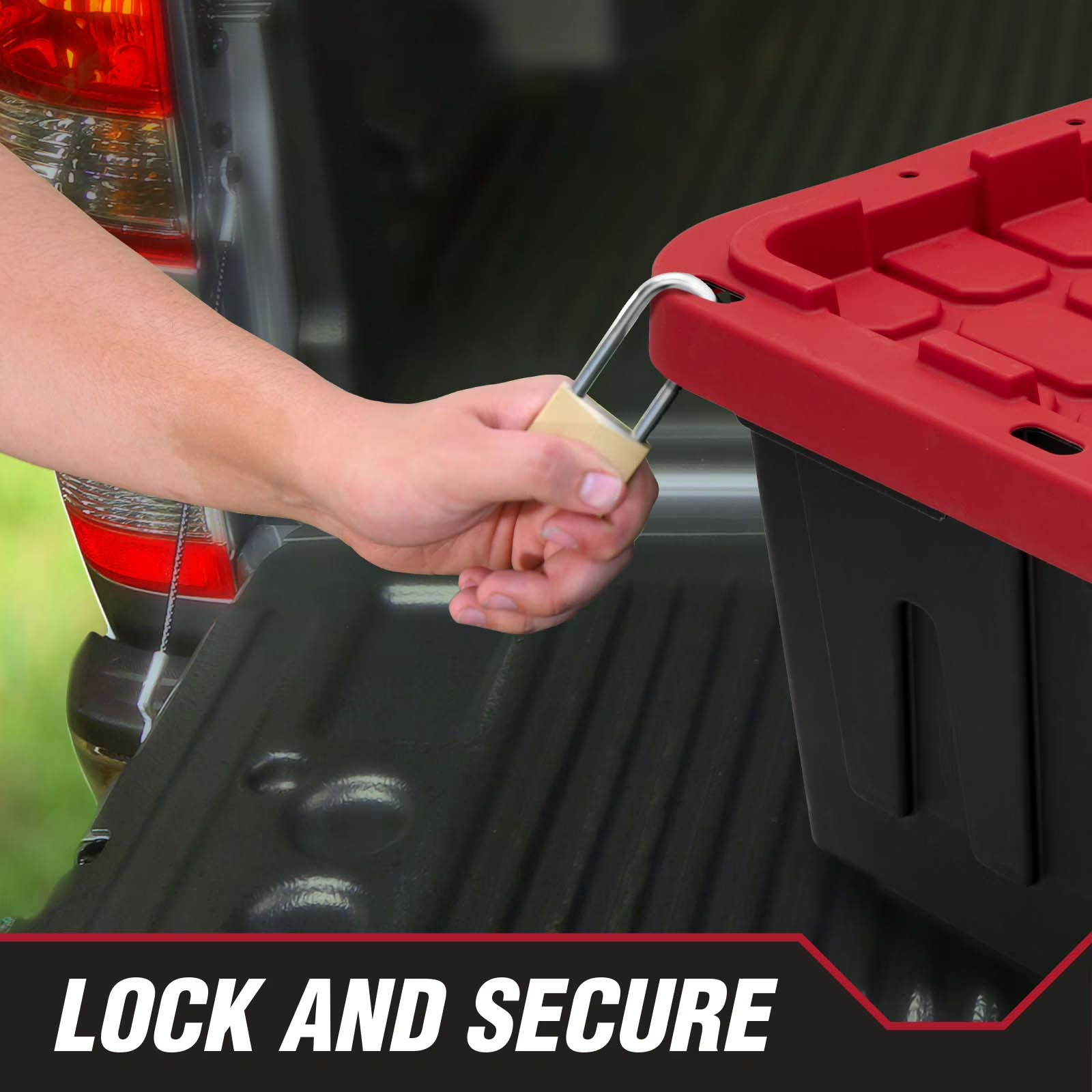 2-Pack Hyper Tough 40 Gallon Extra Large Storage Bin Snap Lid Plastic Tote Box