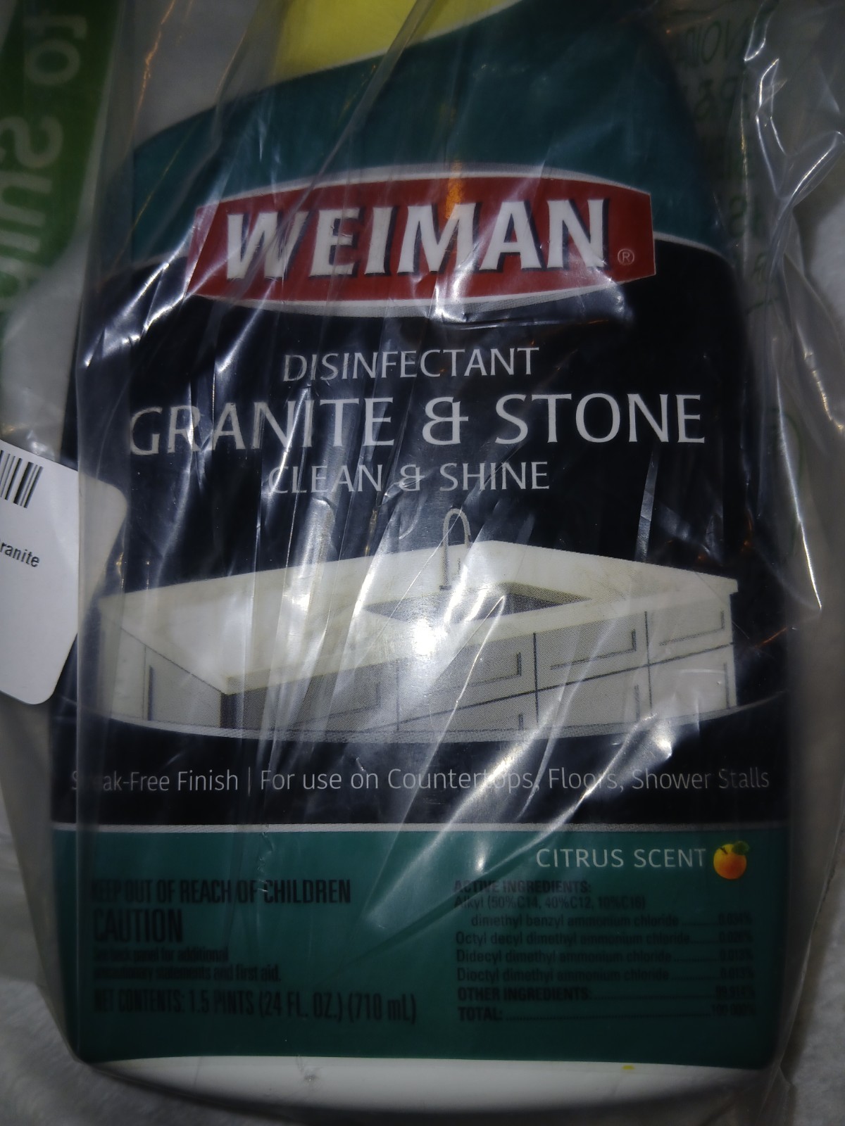 Weiman Granite And Stone Daily Disinfectant 24 Fl Oz, Citrus Scent