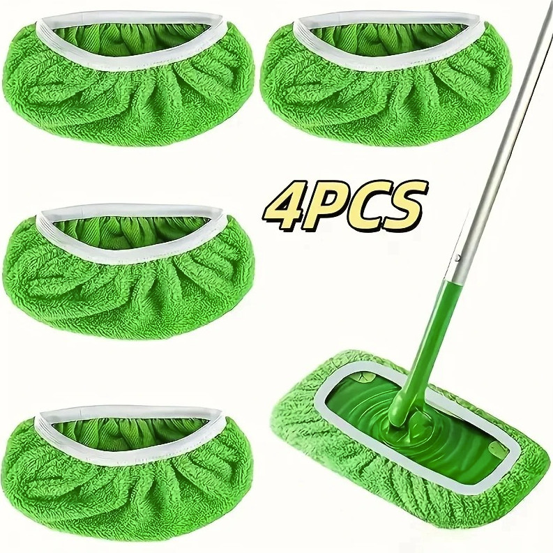4pcs Reusable Mop Pads Microfiber High Absorbent Cleaning Pads – NEW
