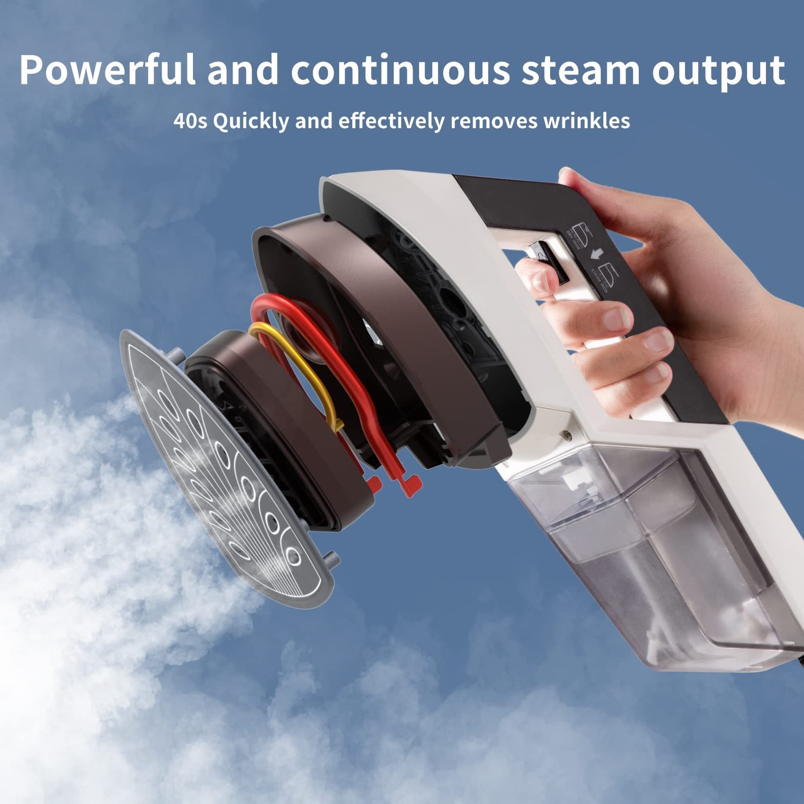 1300W Powerful Handheld Steamer For Clothes 30Second Fast Heatup Portable