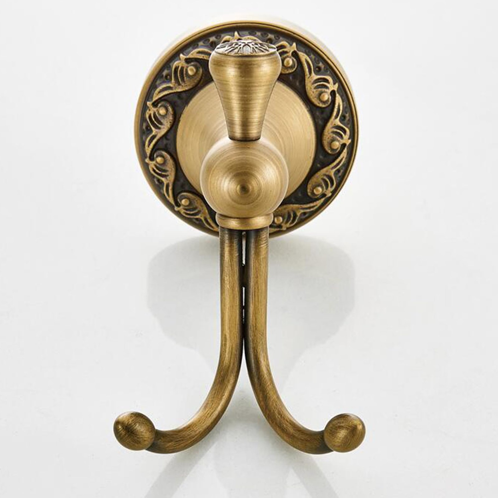 Antique Bronze Brass Bath Towel Hooks Wall Mounted Bathroom Hardware Carving
