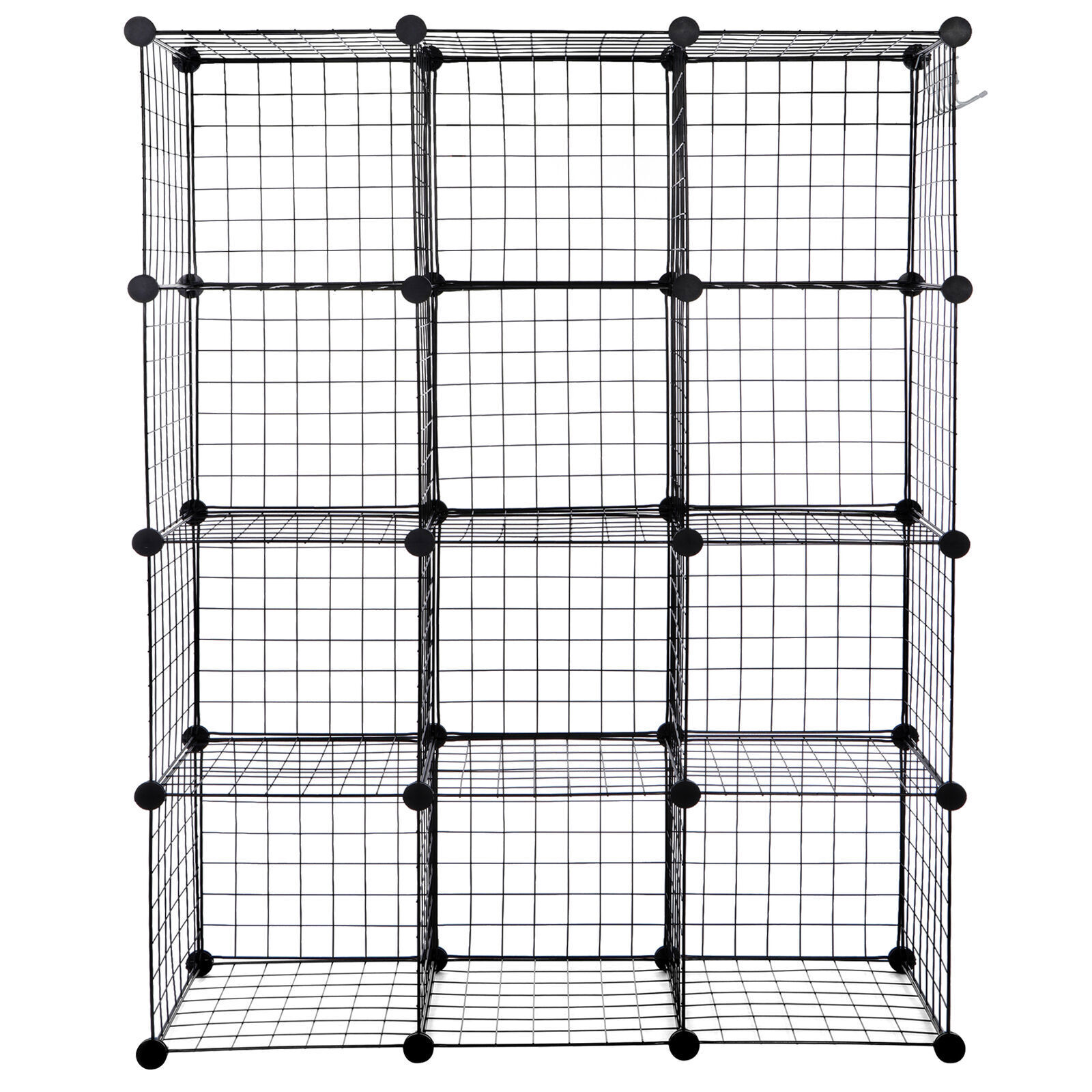 Storage Shelf Wire Cube Storage Organizer DIY Closet Cabinet Bookshelf 12-Cube