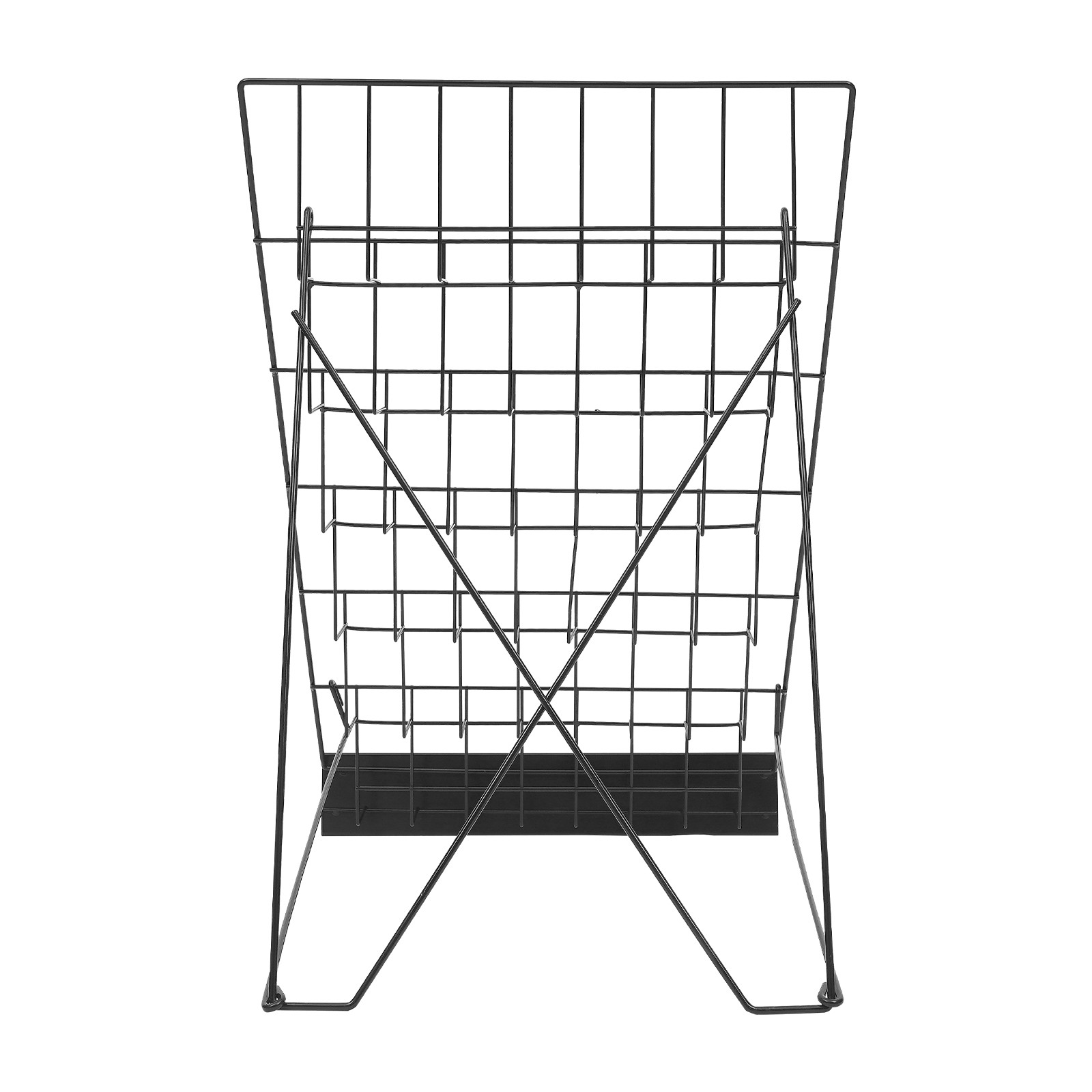 Wire Magazine Rack Comic Foldable Iron Book Display Stand with 6 Tiers