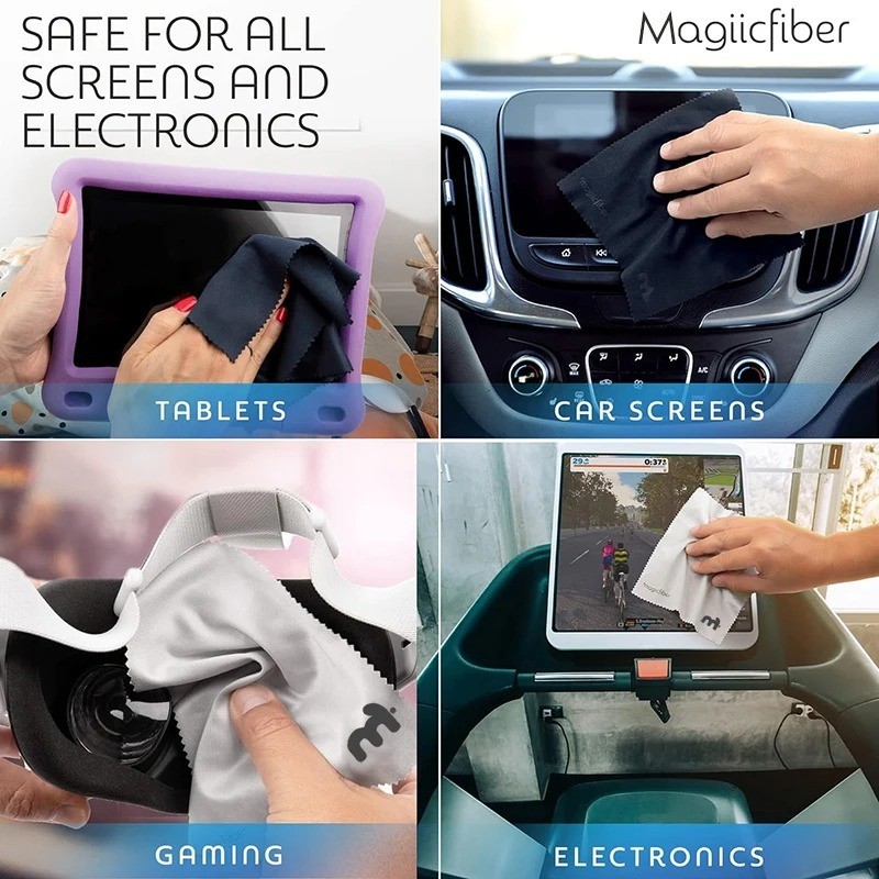 MagiicFiber Microfiber Cleaning Cloth, High-density Stripe-free Wipes, Soft and