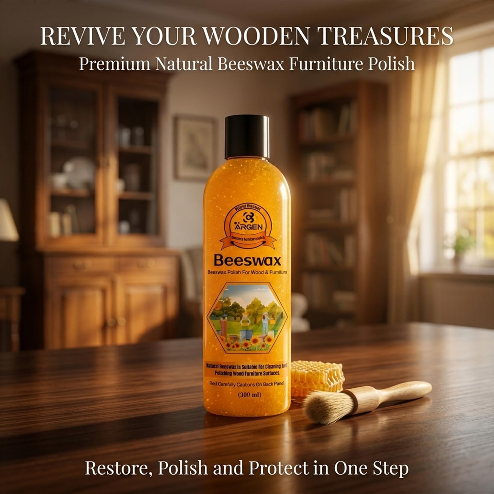 Beeswax Furniture Polish Natural Wood Wax Conditioner 300ML