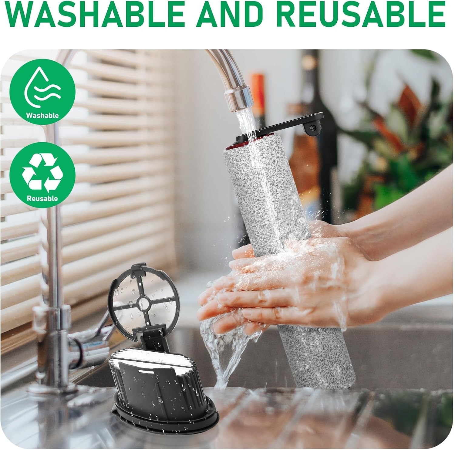 H14 Replacement Brush Rollers and Filter Kits Compatible with Dreame H14 H14