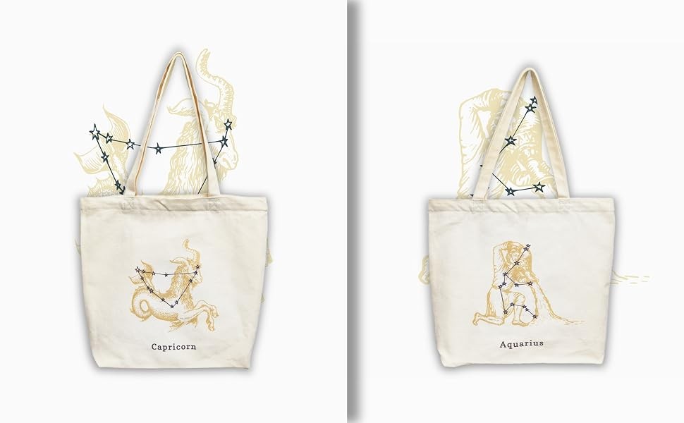 Canvas Tote Bag, Pockets, Zipper, Durable, Lightweight, Cotton Shopping Cloth