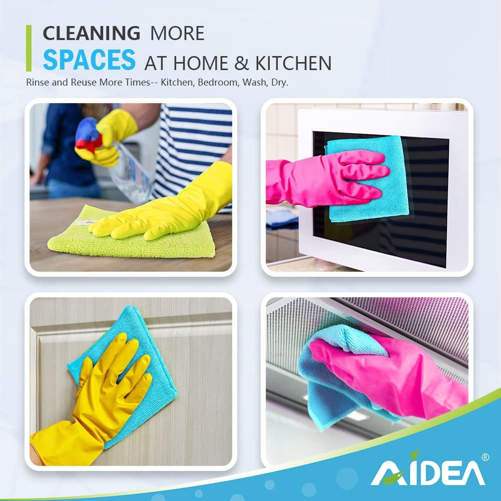 AIDEA Microfiber Cleaning Cloth-100Pk, Soft Microfiber Towels for Cars, Absorben