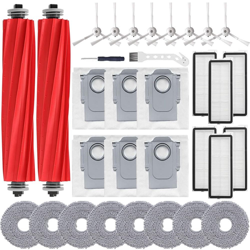 32 Pack Accessories Replacement Kit for Roborock Qrevo S/Qrevo Pro/Qrevo Plus/Qr