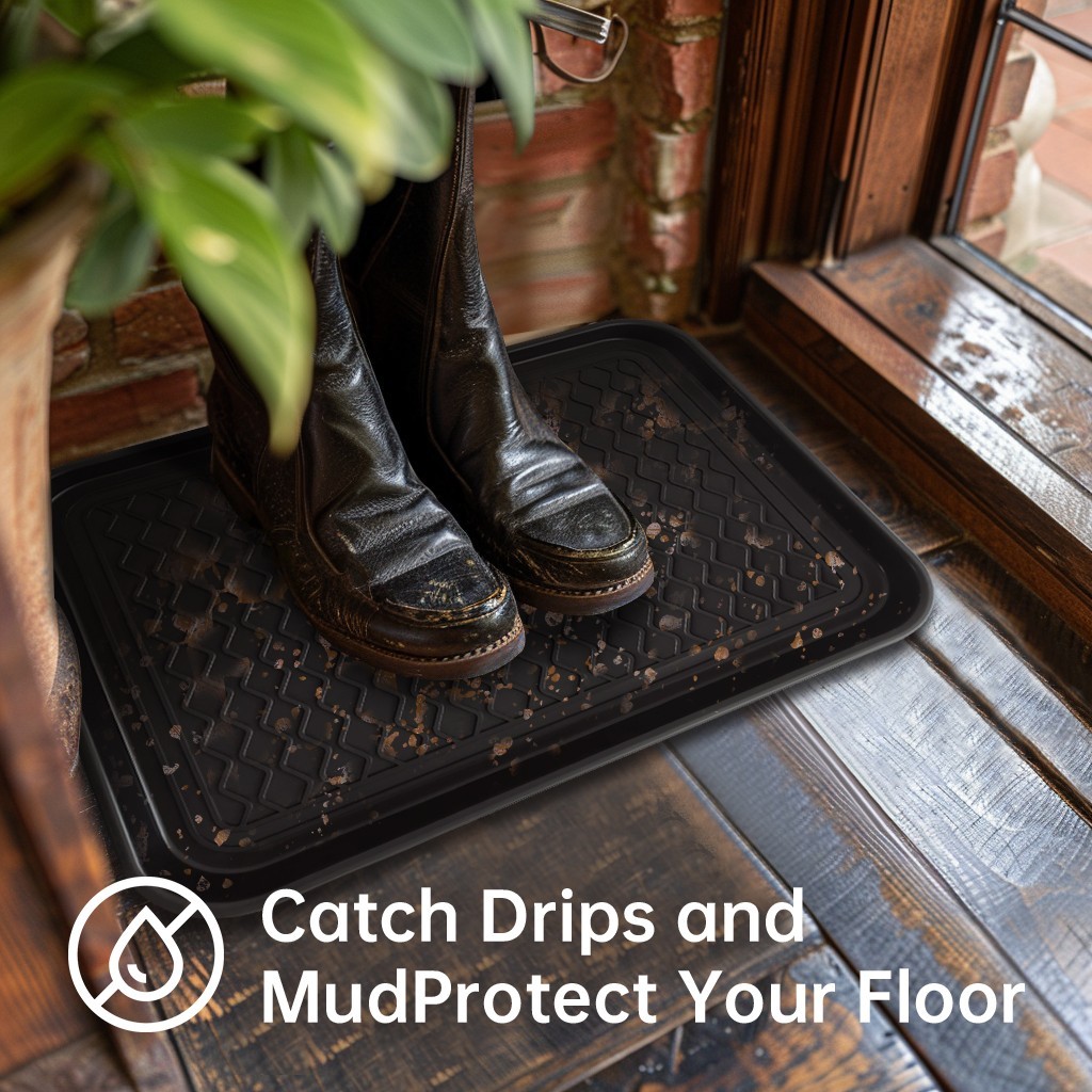 3 Pack 20″x15″ Boot Tray Entryway Shoe Trays for Indoor Outdoor Use