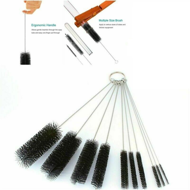 20PCS Test Tube Cleaning Brush Home Pipe Glass Straw Washing Cleaner Bristle Kit