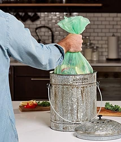 Small Trash Bags 4-6 Gallon 丨 100 Count 100 (Pack of 1), Green